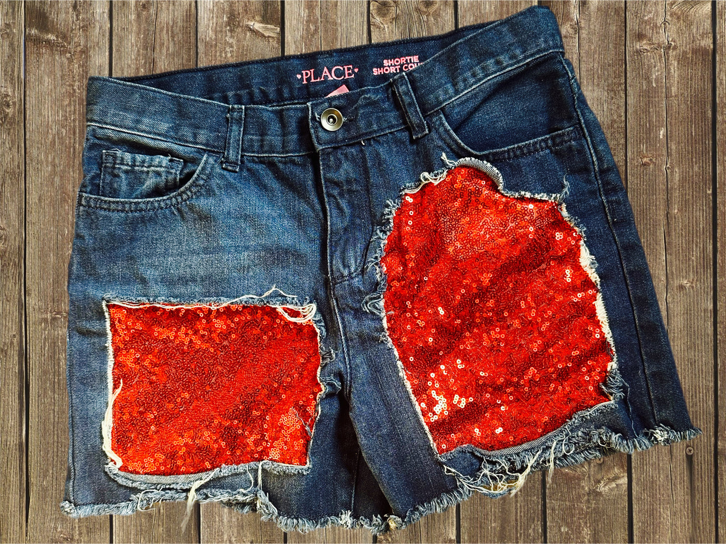 RTS Red Sequin Shorts - Kids 14