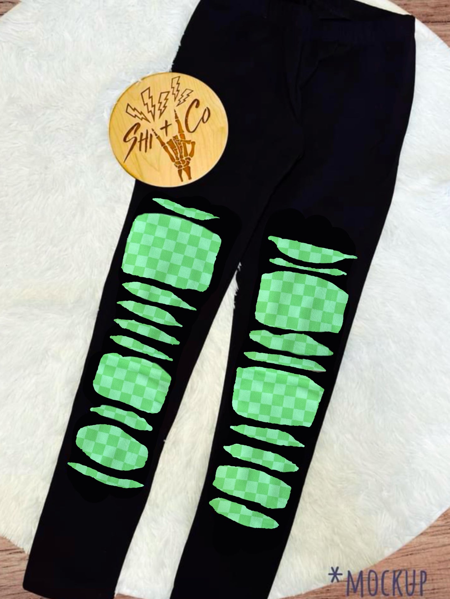 Neon Green Checks
