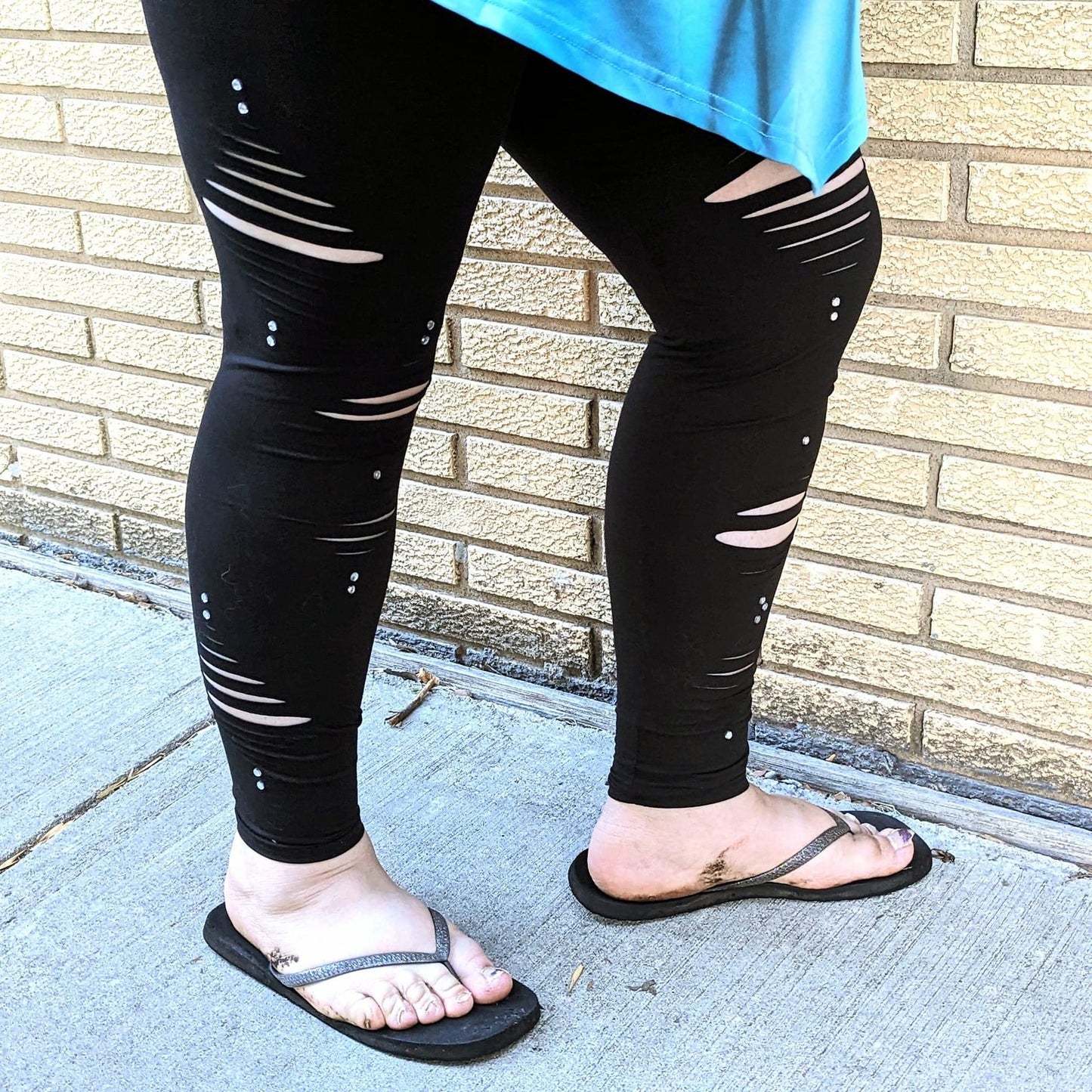 Adult Diamond Shredded Leggings