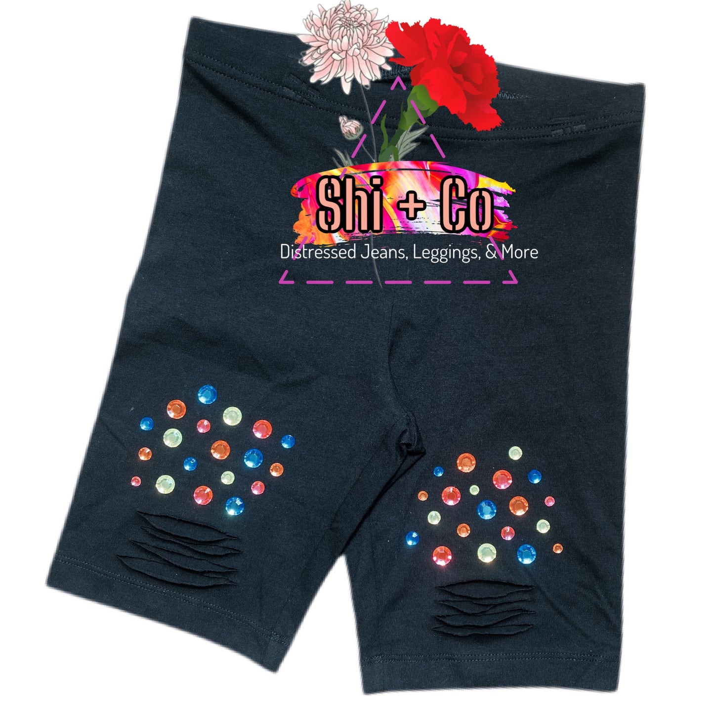 Kids Bling Biker Shorts