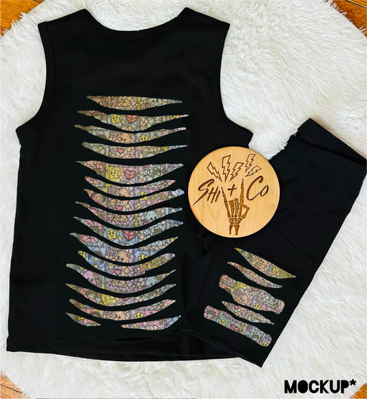 Sparkle Bears Shredded Tanks