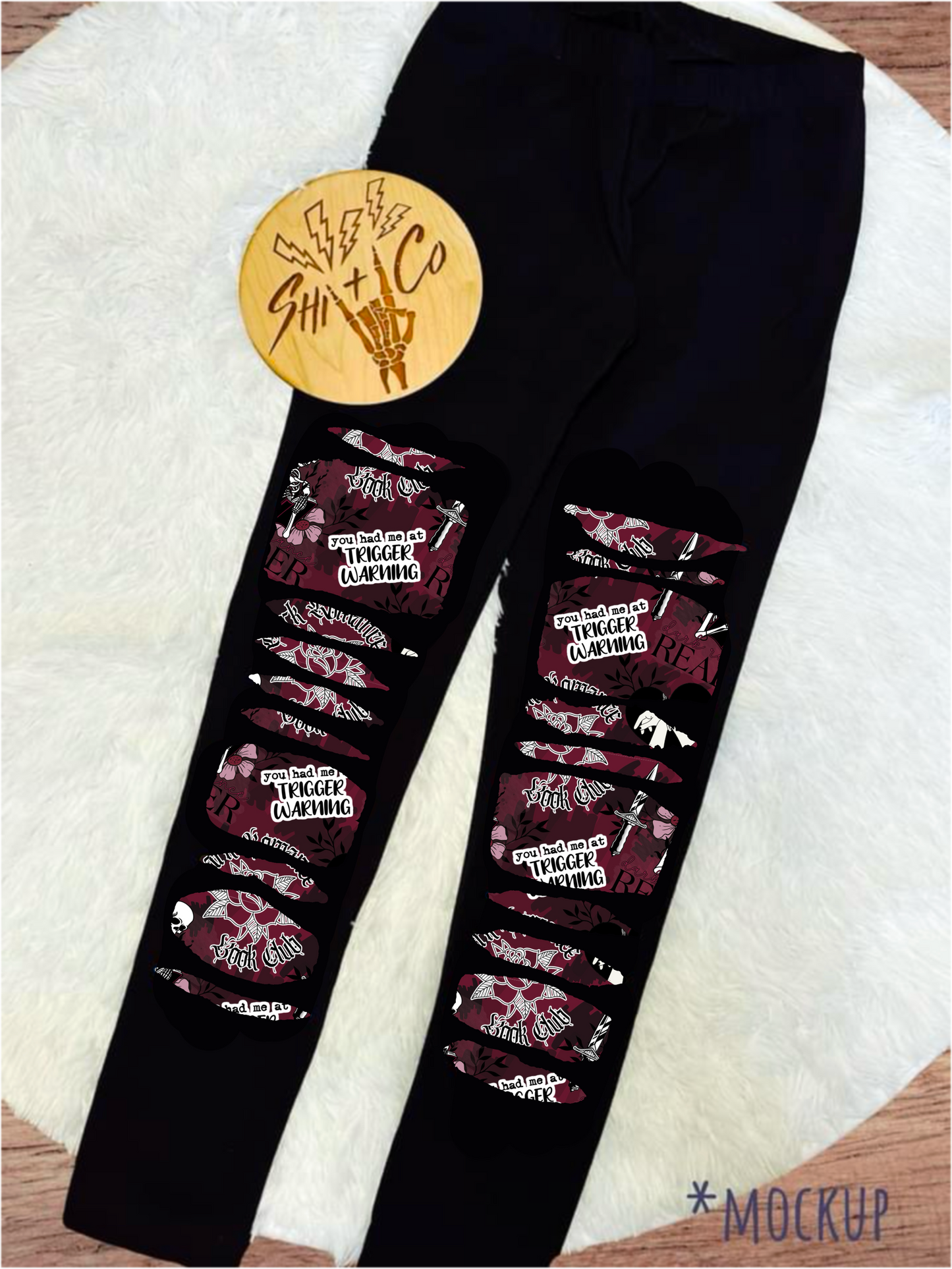 Trigger Warning Leggings/Bikers