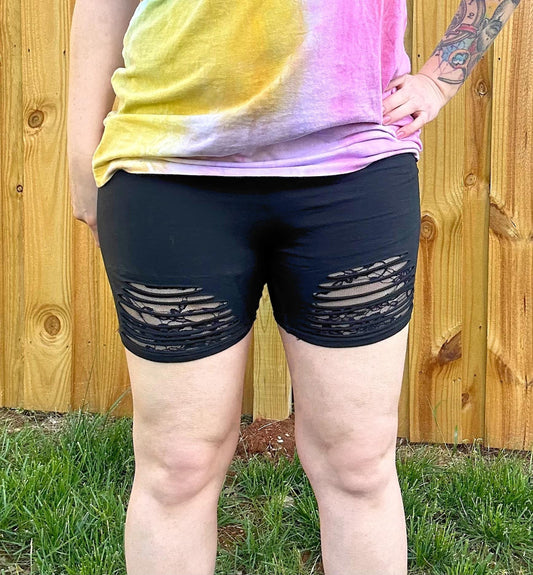 Adult Shredded Lace Bikers